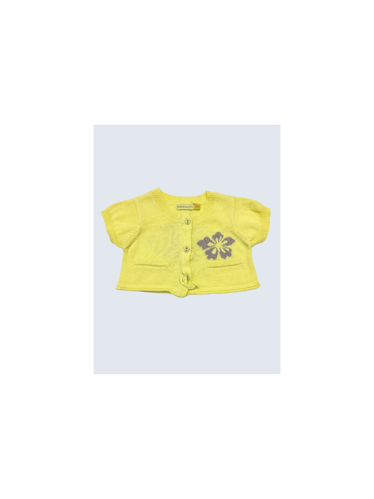 Gilet d'occasion Bisoucaillou 3 Mois pour fille.