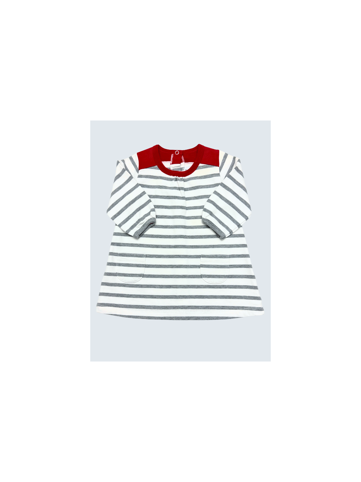 Robe pull d'occasion Petit Bateau 6 Mois pour fille.