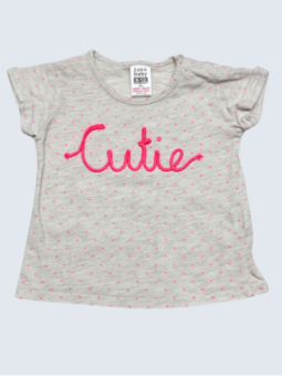 T-Shirt d'occasion Zara 9/12 M. pour fille.