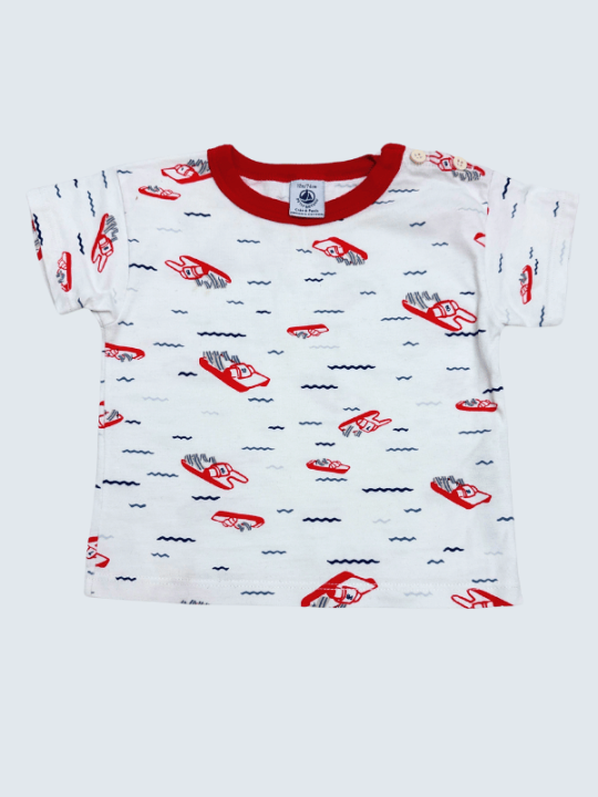 T-Shirt d'occasion Petit Bateau 12 Mois pour garçon.