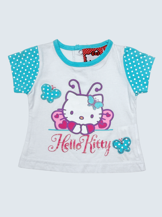 T-Shirt d'occasion Hello Kitty 3 Mois pour fille.