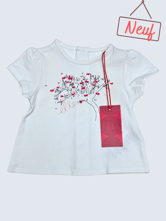 T-Shirt d'occasion Elle 3 Mois pour fille.