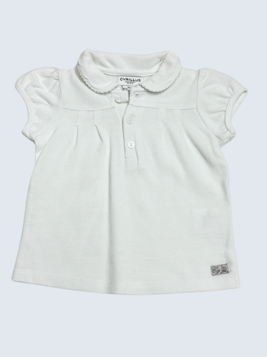 Polo d'occasion Cyrillus 9 Mois pour fille.