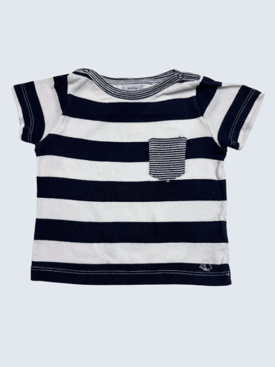 T-Shirt d'occasion Petit Bateau 6 Mois pour garçon.