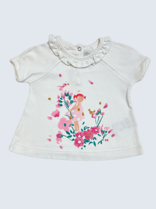 T-Shirt d'occasion Petit Bateau 3 Mois pour fille.